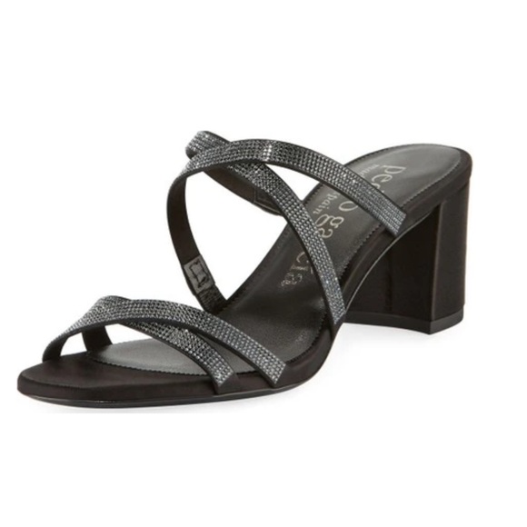 PEDRO GARCIA | ‘Xonia’ Crystal Evening Sandal Satin Block heel mule Cris… - Picture 1 of 14